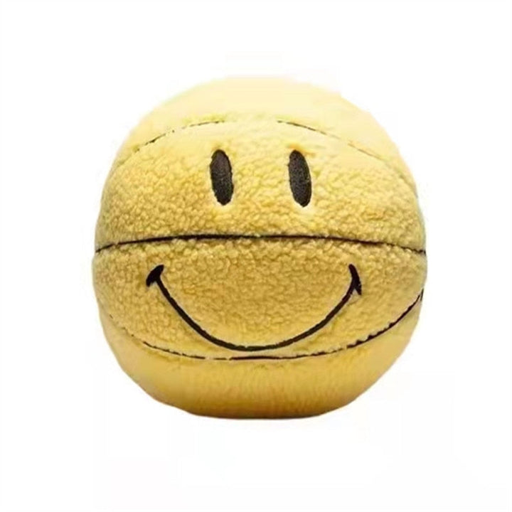 Smile Basketball Plushie Throw Pillow