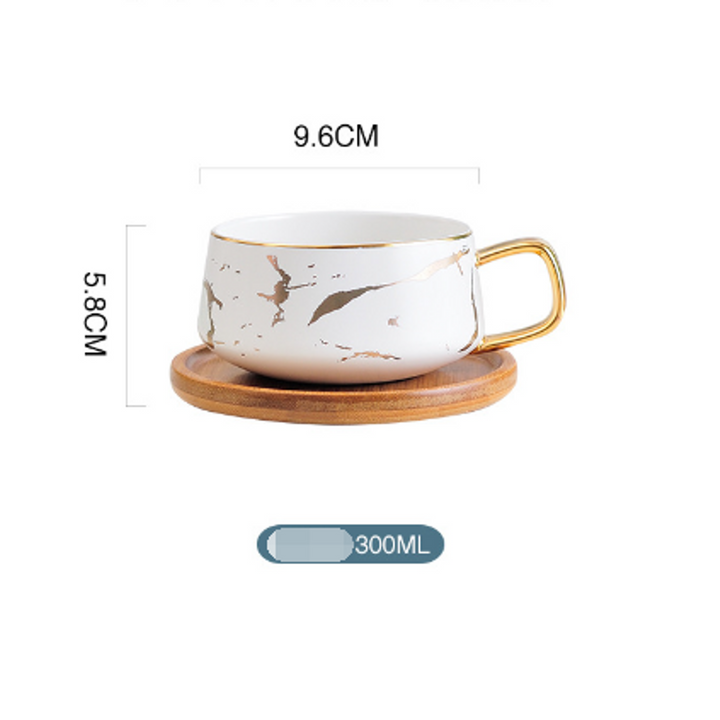 Coffee Mugs Marble Gold Inlay