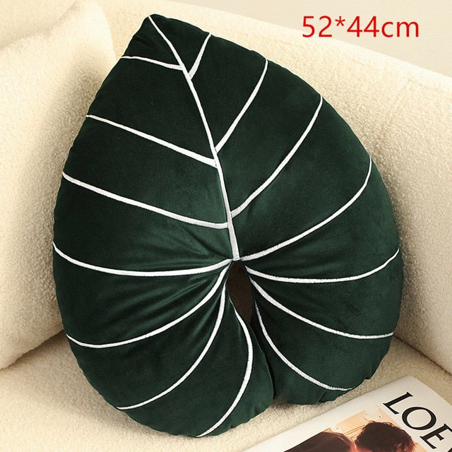 Green Leaf Plush Pillows