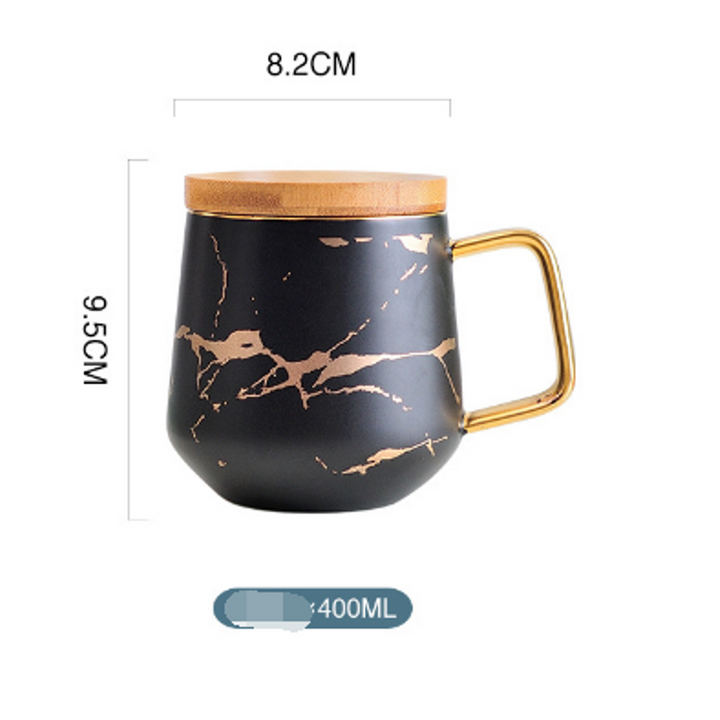 Coffee Mugs Marble Gold Inlay