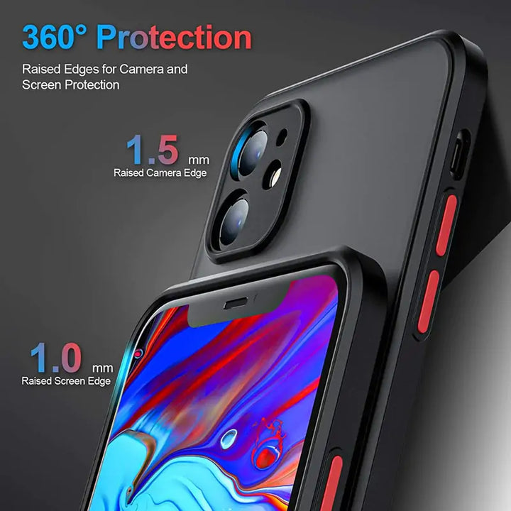 Shockproof Armor Matte Case For iPhones