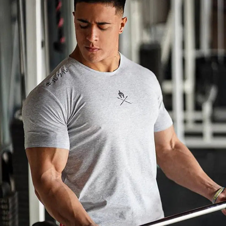 Men T Shirts Fashion Summer Bodybuilding Letter