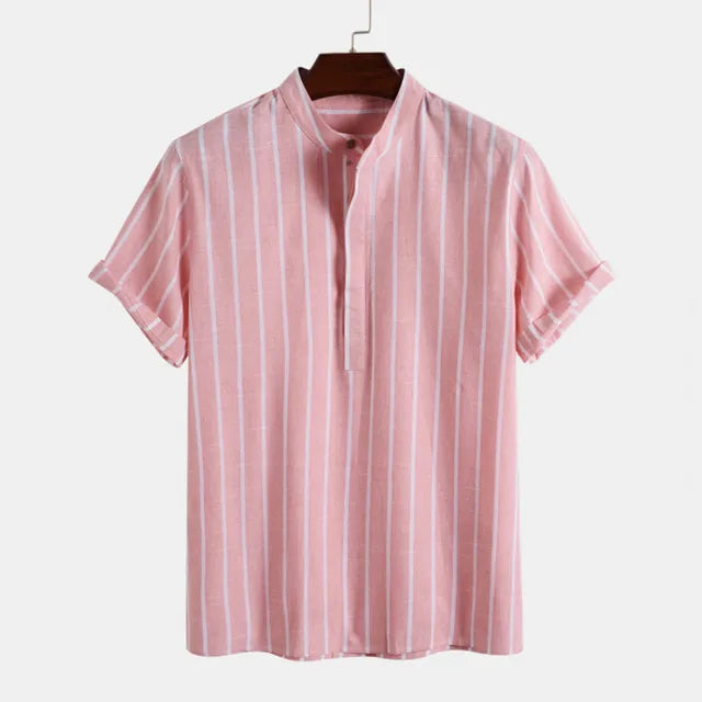 Cotton Linen Shirt Men's Summer