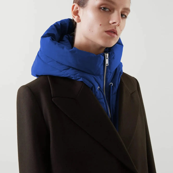 Puffer Neck Scarf Hoodie