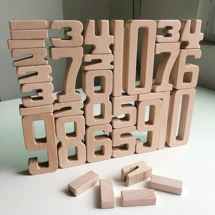 New Number Building Blocks Wooden Math Digital Toys