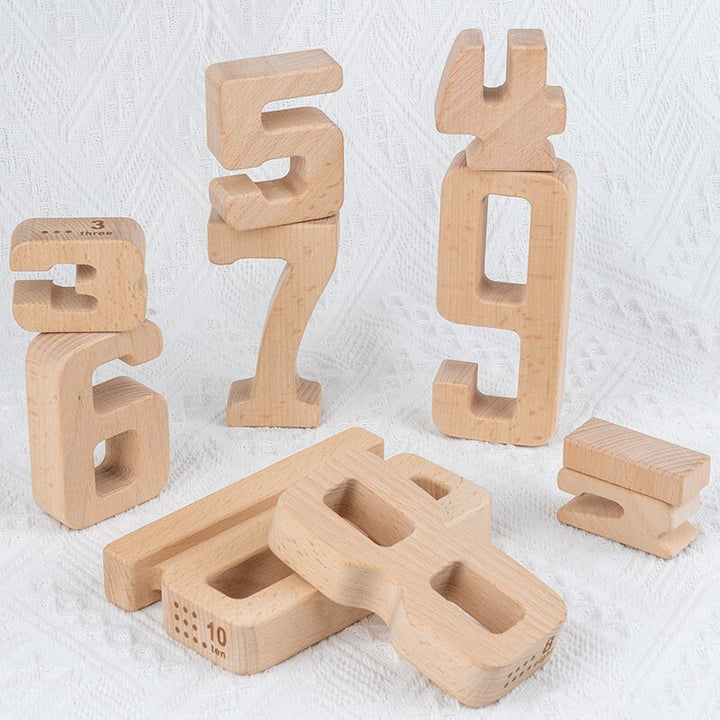 New Number Building Blocks Wooden Math Digital Toys