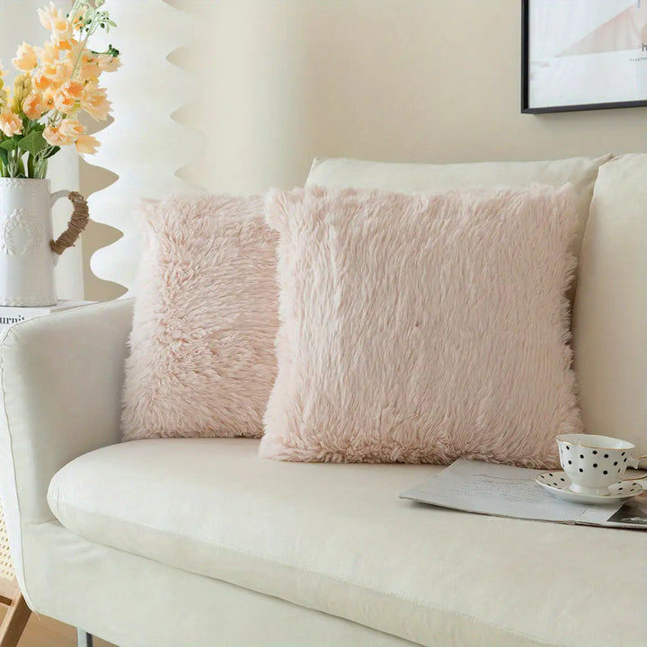 Luxurious Soft Faux Fur Throw Pillow Covers