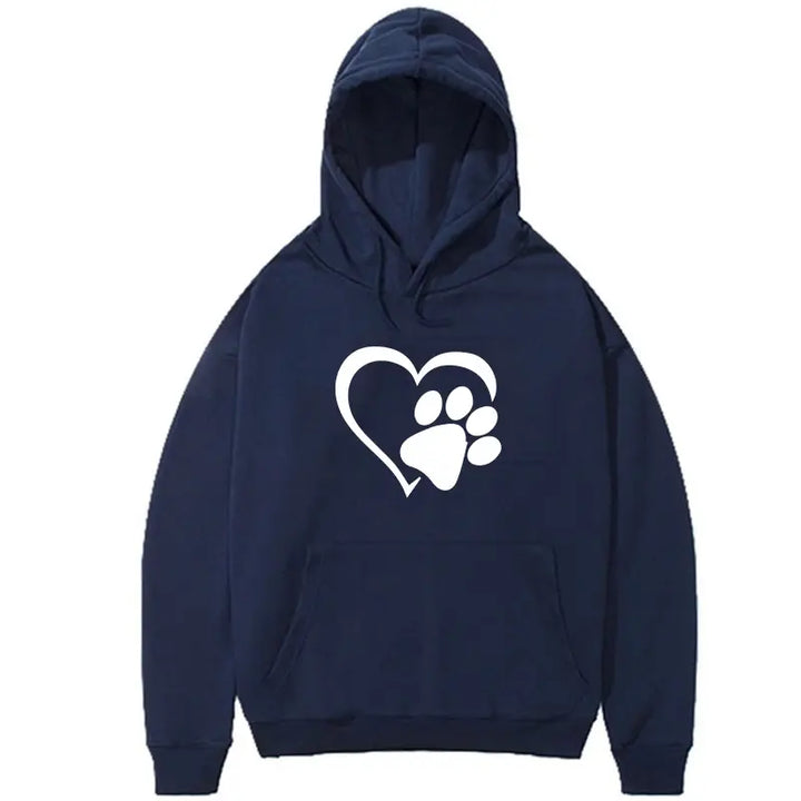 Heart Shape Print Hoodies