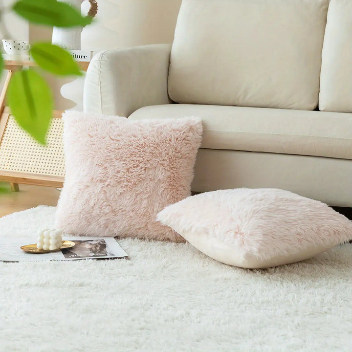 Luxurious Soft Faux Fur Throw Pillow Covers