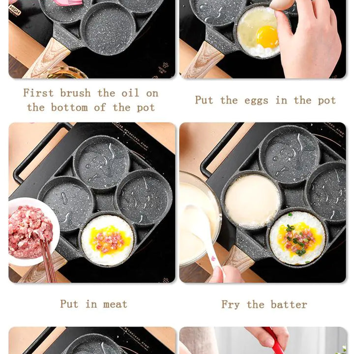 4-Hole Non-Stick Omelet Pan