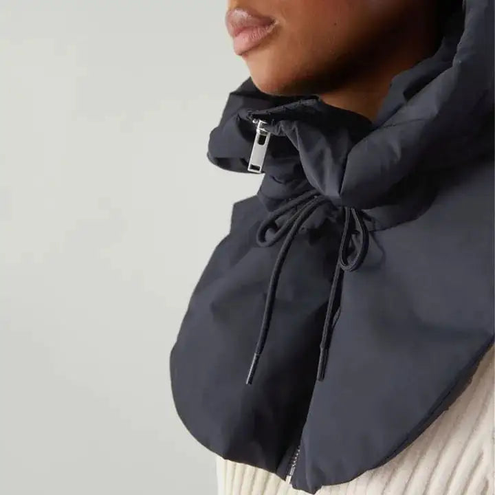 Puffer Neck Scarf Hoodie