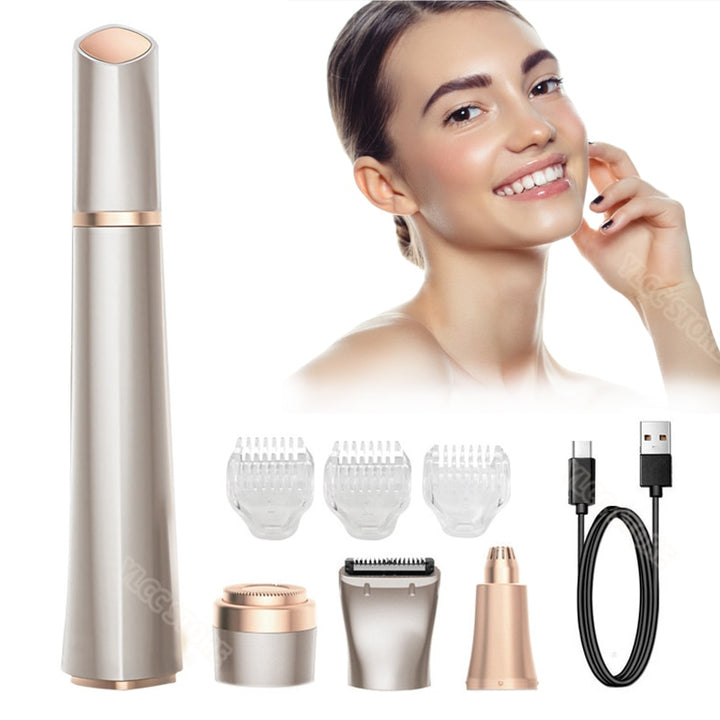 Women Electric Epilator Rechargeable Hair Trimmer