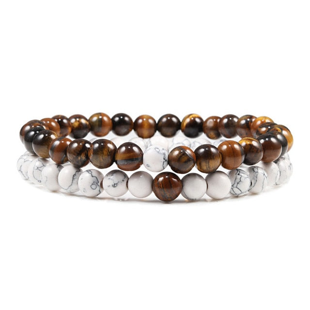 Tiger Eye Beaded Couples Bracelets